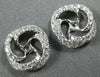 ESTATE .62CT DIAMOND 14KT WHITE GOLD 3D CLASSIC FLOWER JACKET EARRINGS