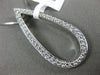 ESTATE LARGE 1.0CT DIAMOND 14K WHITE GOLD PAVE TEAR DROP PEAR SHAPE LOVE PENDANT