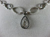 ESTATE 2.20CT BLACK & WHITE DIAMOND 14KT WHITE GOLD TEAR DROP FLOATING NECKLACE