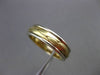 ESTATE WIDE 14KT TWO TONE GOLD ROPE HAMMER WEDDING ANNIVERSARY RING 5mm #23582
