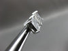 ESTATE LARGE .75CT PRINCESS DIAMOND 14KT WHITE GOLD 3D INVISIBLE STUD EARRINGS