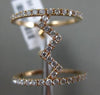 ESTATE LARGE .67CT ROUND DIAMOND 18KT ROSE GOLD 3D ZIG ZAG OPEN LOVE FUN RING