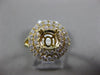 ESTATE .59CT DIAMOND 14K YELLOW GOLD 3D HALO FILIGREE SEMI MOUNT ENGAGEMENT RING