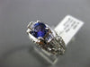 ESTATE WIDE 2.01CT DIAMOND & TANZANITE 18KT WHITE GOLD 3D ETOILE ENGAGEMENT RING