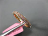 ESTATE .54CT PINK DIAMOND 18K ROSE GOLD 3 ROW ETERNITY WEDDING ANNIVERSARY RING