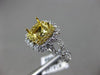LARGE 1.22CT WHITE & FANCY YELLOW DIAMOND 18KT GOLD SEMI MOUNT ENGAGEMENT RING