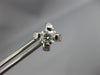 ESTATE LARGE 1.10CT DIAMOND 14KT WHITE GOLD SOLITAIRE FLOWER STUD EARRINGS #1409