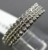 ESTATE WIDE 1.0CT DIAMOND 14K WHITE GOLD 3 ROW ETERNITY WEDDING ANNIVERSARY RING