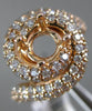 ESTATE LARGE 1.56CT DIAMOND 14KT ROSE GOLD 3D SWIRL SEMI MOUNT ENGAGEMENT RING