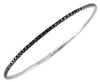 1.25CT CHOCOLATE FANCY DIAMOND 14KT WHITE GOLD 3D ETERNITY 2mm BANGLE BRACELET