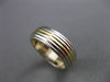 ESTATE 14KT TWO TONE GOLD CLASSIC MULTI ROW WEDDING ANNIVERSARY RING 6mm #23569