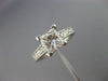 ESTATE 1.27CT DIAMOND PLATINUM 3D FILIGREE HEART MILGRAIN ENGAGEMENT RING #25486