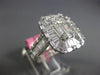 LARGE 2.88CT DIAMOND 18KT WHITE GOLD 3D SQUARE OCTAGON FILIGREE ANNIVERSARY RING