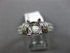 ESTATE LARGE .48CT DIAMOND 14K WHITE GOLD 3D FILIGREE SEMI MOUNT ENGAGEMENT RING