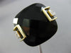 ESTATE LARGE 18.14CT DIAMOND & AAA EXTRA FACET ONYX 14KT YELLOW GOLD SQUARE RING