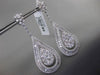 ESTATE EXTRA LARGE 3.86CT MULTI SHAPE DIAMOND 18KT WHITE GOLD 3D DROP EARRINGS