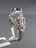 ESTATE WIDE 2.01CT DIAMOND & TANZANITE 18KT WHITE GOLD 3D ETOILE ENGAGEMENT RING