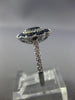 ESTATE 1.91CT DIAMOND & AAA SAPPHIRE 18K WHITE GOLD CLASSIC FLOWER FILIGREE RING