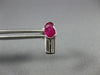ANTIQUE 1.21CT DIAMOND & AAA RUBY 14KT WHITE GOLD 3D OVAL STUD EARRINGS #16051