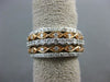 WIDE 1.0CT DIAMOND 14K WHITE & ROSE GOLD FILIGREE SEMI ETERNITY ANNIVERSARY RING