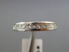 ESTATE .78CT DIAMOND 14KT WHITE GOLD 3D CLASSIC CHANNEL WEDDING RING BAND #1338