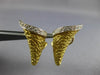 ESTATE LARGE .52CT DIAMOND 18K 2 TONE GOLD HANDCRAFTED CONE FUN CLIP ON EARRINGS