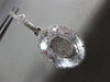 ESTATE LARGE 18.93CT DIAMOND & AAA CLEAR TOPAZ 14KT WHITE GOLD HANGING EARRINGS