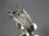 ESTATE EXTRA LARGE 1.56CT DIAMOND 14KT WHITE GOLD 3D  SEMI MOUNT ENGAGEMENT RING
