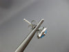ESTATE 1.17CT DIAMOND & AAA BLUE TOPAZ 14KT WHITE GOLD ROUND HALO STUD EARRINGS