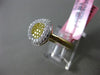 ESTATE WIDE .58CT WHITE & YELLOW DIAMOND 18KT TWO TONE GOLD CIRCULAR HEART RING