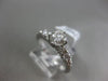 ESTATE .99CT DIAMOND 14KT WHITE GOLD 3D 5 STONE ROUND CLASSIC ENGAGEMENT RING