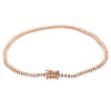 ESTATE .85CT ROUND DIAMOND 14KT ROSE GOLD 3D FOUR PRONG CLASSIC TENNIS BRACELET