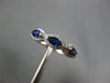 ESTATE .67CT DIAMOND & AAA SAPPHIRE 14K WHITE GOLD HALO WEDDING ANNIVERSARY RING