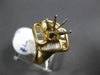 ESTATE LARGE 1CT DIAMOND 14K YELLOW GOLD FLOWER SEMI MOUNT ENGAGEMENT RING