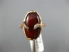 ESTATE LARGE .09CT DIAMOND & AAA RED AGATE 14KT ROSE GOLD 3D OVAL SNAKE FUN RING