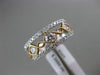 ESTATE WIDE .87CT DIAMOND 18KT WHITE & ROSE GOLD 3/4TH ETERNITY ANNIVERSARY RING