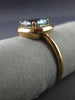 ESTATE 1.44CT DIAMOND & AAA AQUAMARINE 14KT ROSE GOLD 3D SQUARE ENGAGEMENT RING