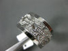 ANTIQUE WIDE .74CT DIAMOND 14KT WHITE GOLD 3D ROUND SQUARE LINK FUN RING #15742