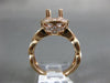 ESTATE WIDE .77CT DIAMOND 14KT ROSE GOLD 3D INFINITY SEMI MOUNT ENGAGEMENT RING