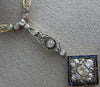 ANTIQUE LARGE 2.30CT DIAMOND & AAA SAPPHIRE 14KT TWO TONE GOLD NECKLACE #26434