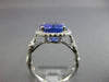 ESTATE LARGE 6.20CT DIAMOND & AAA TANZANITE 14KT WHITE GOLD HALO ENGAGEMENT RING