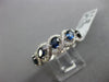 ESTATE 1.57CT DIAMOND & AAA SAPPHIRE 18K WHITE GOLD 3D INFINITY ANNIVERSARY RING