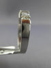 ANTIQUE .37CT ROUND & BAGUETTE DIAMOND 14K WHITE GOLD 3D ANNIVERSARY RING #12435