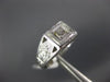 ANTIQUE .05CT OLD MINE DIAMOND 14KT WHITE GOLD 3D CLASSIC ENGAGEMENT PINKY RING