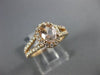 ESTATE 1.30CT DIAMOND & MORGANITE 14KT ROSE GOLD 3D OVAL HALO ENGAGEMENT RING