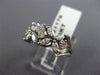 ANTIQUE WIDE .65CT ROUND & MARQUISE DIAMOND 14K WHITE GOLD 3D FLORAL RING #21178