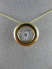 .25CT DIAMOND 14KT WHITE GOLD 3D SOLITAIRE ROUND ROUND HALO FLOATING PENDANT