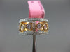 WIDE 1.15CT WHITE & PINK DIAMOND 18K WHITE & ROSE GOLD INFINITY ANNIVERSARY RING