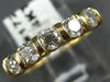 ESTATE .80CT DIAMOND 14KT YELLOW GOLD 3D 5 STONE CHANNEL ANNIVERSARY RING #17285