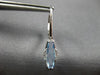 ESTATE 1.41CT DIAMOND & AAA BLUE TOPAZ 14K WHITE GOLD TRAPEZOID HANGING EARRINGS